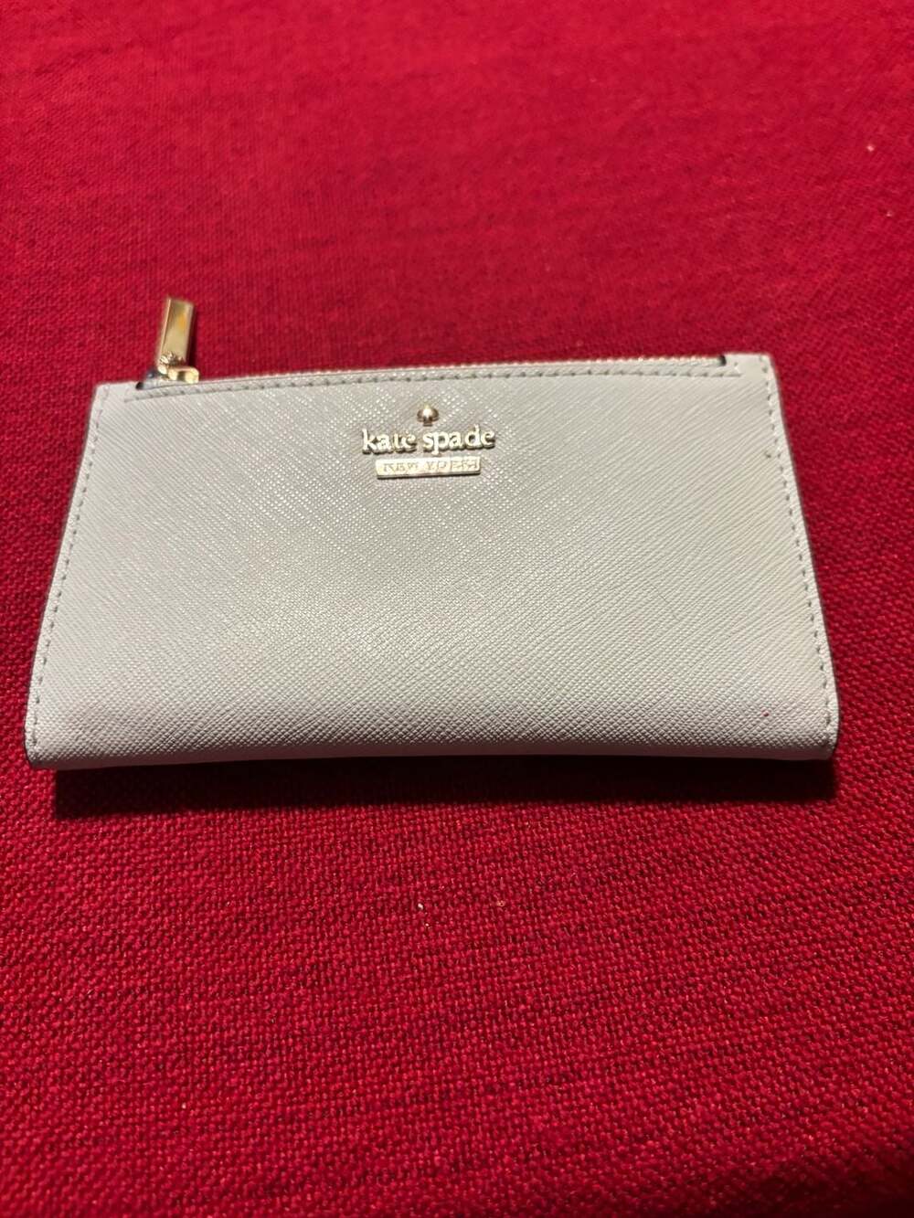 Kate Spade Cameron Street Mikey Bifold Wallet in Light Blue Saffiano Leather